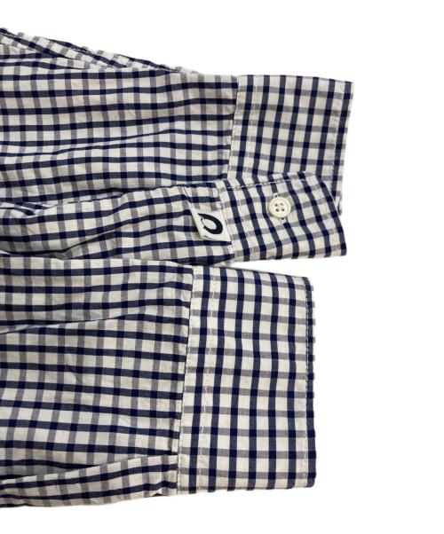 CAHLUMN（カウラム）CAHLUMN (カウラム) Magazine Pocket Broad Shirt / ギンガムチェックシャツ ホワイト×ネイビー サイズ:Mの古着・服飾アイテム