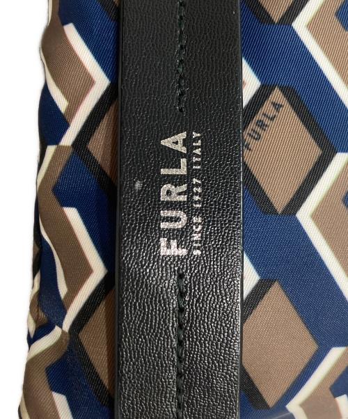 FURLA（フルラ）FURLA (フルラ) テクニカル クロスボディー ポーチ ネイビー×ベージュの古着・服飾アイテム