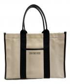 BALENCIAGAバレンシアガ）の古着「HARDWARE TOTE ハードウェアトートバッグ キャンバス」｜ホワイト×ブラック
