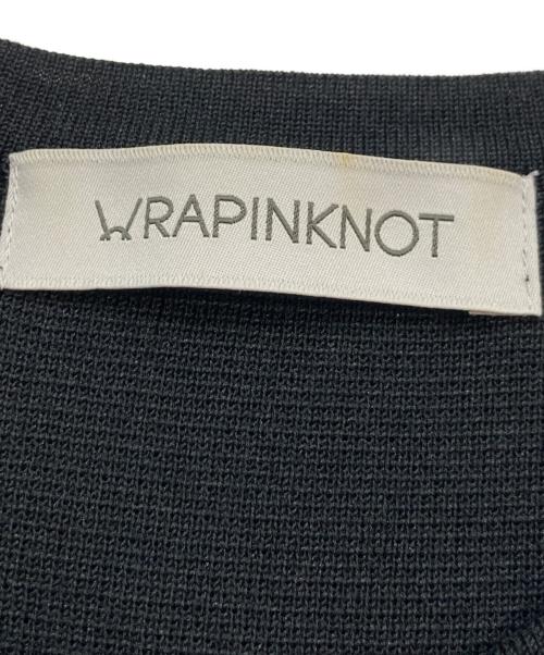 WRAPINKNOT（ラッピンノット）WRAPINKNOT (ラッピンノット) フレンチスリーブハーフジップワンピース ブラック サイズ:1の古着・服飾アイテム