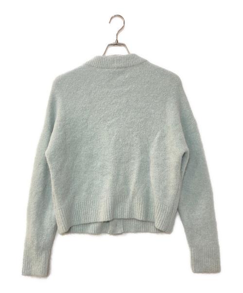 AMI PARIS（アミ パリス）AMI PARIS (アミ パリス) アルパカブレンドVネック ハートニットカーディガン ブルー サイズ:XSの古着・服飾アイテム