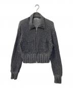 WRAPINKNOT×STUDIOUSラッピンノット×ステュディオス）の古着「別注ジップクロップドトップス」｜グレー