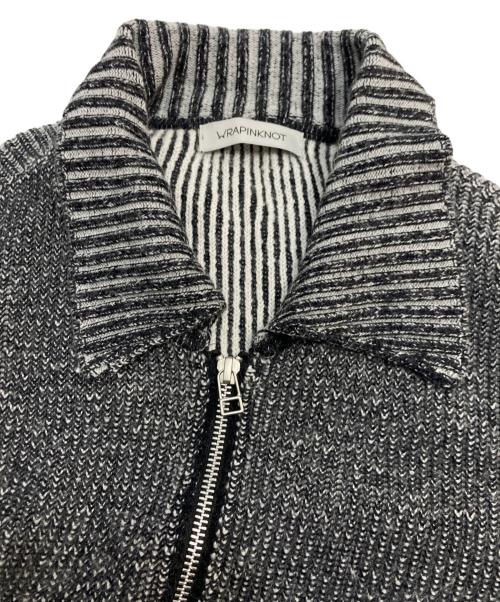 WRAPINKNOT（ラッピンノット）WRAPINKNOT (ラッピンノット) STUDIOUS (ステュディオス) 別注ジップクロップドトップス グレーの古着・服飾アイテム