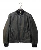 BOSSボス）の古着「Lambskin Leather Jacket」｜ブラック