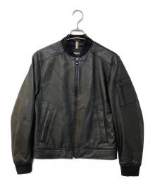 BOSS（ボス）の古着「Lambskin Leather Jacket」｜ブラック
