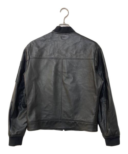 BOSS（ボス）BOSS (ボス) Lambskin Leather Jacket ブラック サイズ:44の古着・服飾アイテム