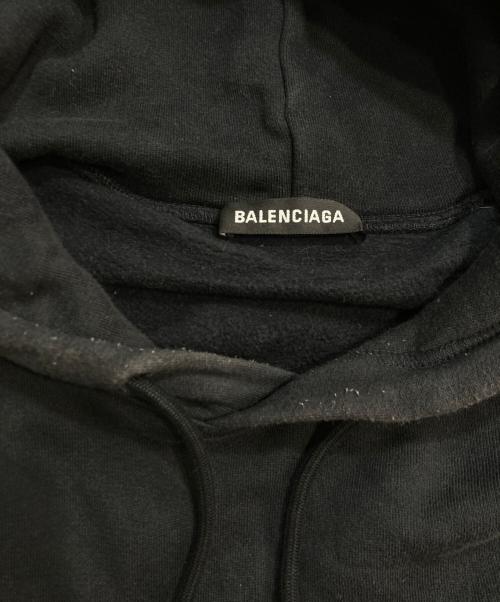 BALENCIAGA（バレンシアガ）BALENCIAGA (バレンシアガ) バービーロゴプリントプルオーバーパーカー ブラック サイズ:Lの古着・服飾アイテム