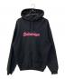 BALENCIAGA（バレンシアガ）の古着「バービーロゴプリントプルオーバーパーカー」｜ブラック