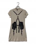 ADSB ANDERSSON BELLアンダースンベル）の古着「グラフィック ハーネス プリント Tシャツ」｜ベージュ