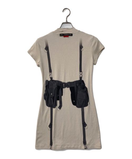 ADSB ANDERSSON BELL（アンダースンベル）ADSB ANDERSSON BELL (アンダースンベル) グラフィック ハーネス プリント Tシャツ ベージュ サイズ:Sの古着・服飾アイテム