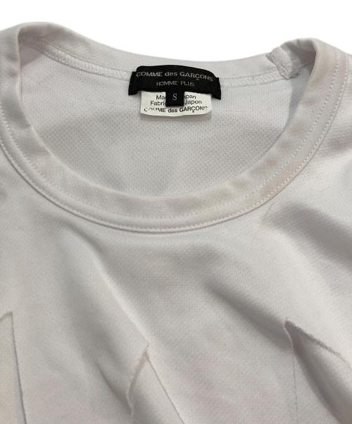 COMME des GARCONS HOMME PLUS（コムデギャルソンオムプリュス）COMME des GARCONS HOMME PLUS (コムデギャルソンオムプリュス) デザインカラーロングTシャツ ホワイト サイズ:Sの古着・服飾アイテム