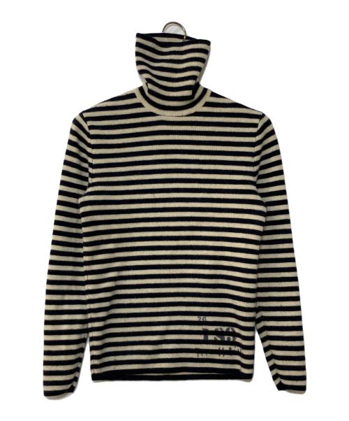 RRL（ダブルアールエル）RRL (ダブルアールエル) ボーダータートルネックニット アイボリー×ネイビー サイズ:記載なしの古着・服飾アイテム