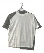 kolor/BEACONカラービーコン）の古着「ドッキングTシャツ」｜ホワイト×グレー
