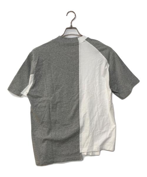 kolor/BEACON（カラービーコン）kolor/BEACON (カラービーコン) ドッキングTシャツ ホワイト×グレー サイズ:2の古着・服飾アイテム