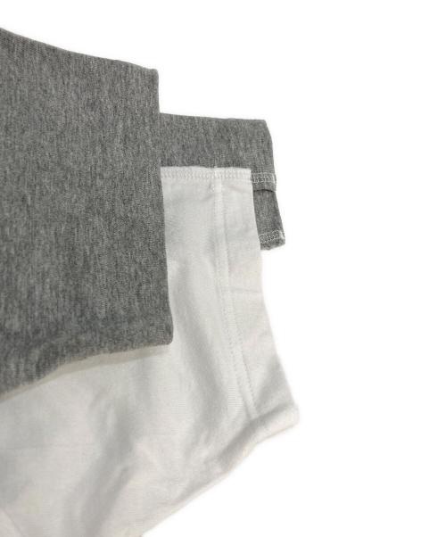 kolor/BEACON（カラービーコン）kolor/BEACON (カラービーコン) ドッキングTシャツ ホワイト×グレー サイズ:2の古着・服飾アイテム