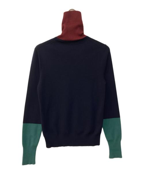 DOLCE & GABBANA（ドルチェ＆ガッバーナ）DOLCE & GABBANA (ドルチェ＆ガッバーナ) ロゴワッペンバイカラーニット ネイビー サイズ:記載無しの古着・服飾アイテム