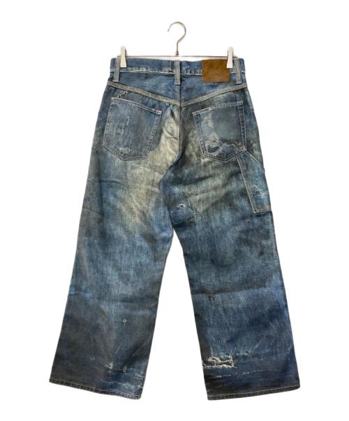 soerte（ソエルテ）soerte (ソエルテ) トロンプルイユディストレストデニムパンツ インディゴ サイズ:1の古着・服飾アイテム