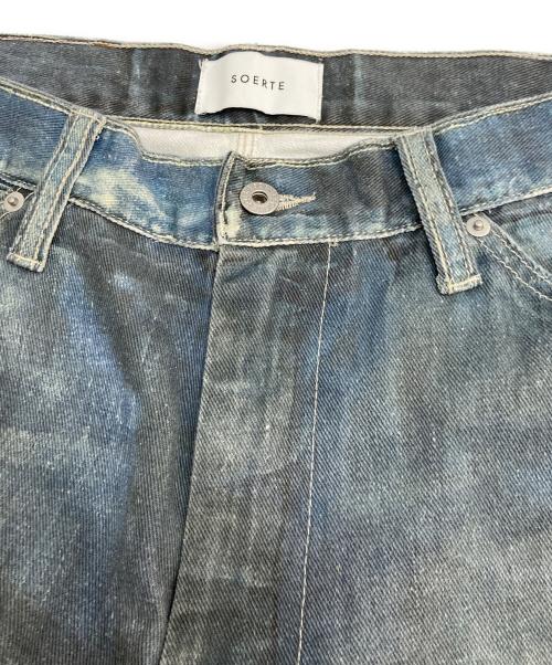 soerte（ソエルテ）soerte (ソエルテ) トロンプルイユディストレストデニムパンツ インディゴ サイズ:1の古着・服飾アイテム