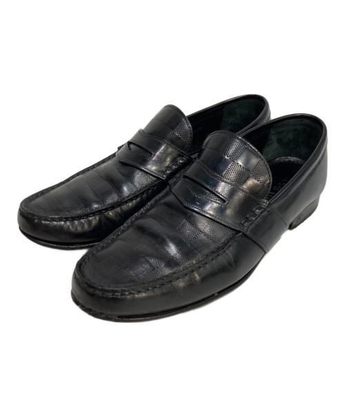 LOUIS VUITTON（ルイ ヴィトン）LOUIS VUITTON (ルイ ヴィトン) ダミエ ローファー ブラック サイズ:6 1/2の古着・服飾アイテム