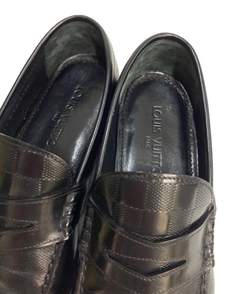 LOUIS VUITTON（ルイ ヴィトン）LOUIS VUITTON (ルイ ヴィトン) ダミエ ローファー ブラック サイズ:6 1/2の古着・服飾アイテム