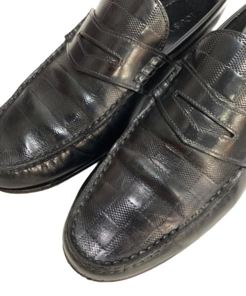 LOUIS VUITTON（ルイ ヴィトン）LOUIS VUITTON (ルイ ヴィトン) ダミエ ローファー ブラック サイズ:6 1/2の古着・服飾アイテム