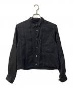 tricot COMME des GARCONSトリココムデギャルソン）の古着「サテンクロップドシャツ」｜ブラック