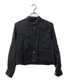 tricot COMME des GARCONS（トリココムデギャルソン）の古着「サテンクロップドシャツ」｜ブラック