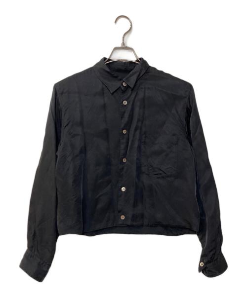 tricot COMME des GARCONS（トリココムデギャルソン）tricot COMME des GARCONS (トリココムデギャルソン) サテンクロップドシャツ ブラック サイズ:記載なしの古着・服飾アイテム