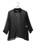 tricot COMME des GARCONSトリココムデギャルソン）の古着「プルオーバー シアーシャツ」｜ブラック