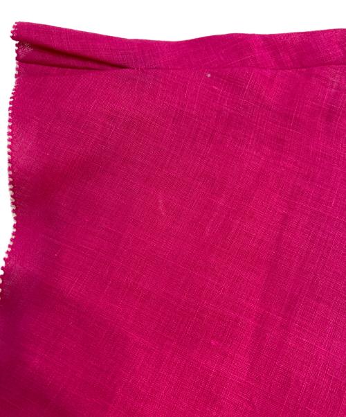 mina perhonen（ミナ ペルホネン）mina perhonen (ミナ ペルホネン) peony ワンポイント刺繍リネンブラウス ピンク サイズ:38の古着・服飾アイテム