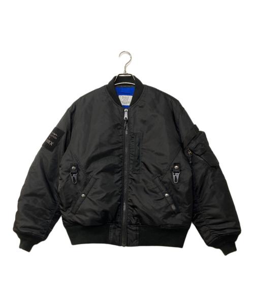 AVIREX（アヴィレックス）AVIREX (アヴィレックス) Manastash (マナスタッシュ) コラボ FIELD MA-1 JACKET ブラック サイズ:Mの古着・服飾アイテム