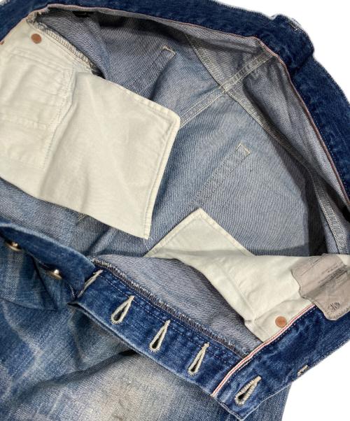 MADNESS（マッドネス）MADNESS (マッドネス) AGING DENIM PANTS. M2 CROPPED インディゴ サイズ:Mの古着・服飾アイテム