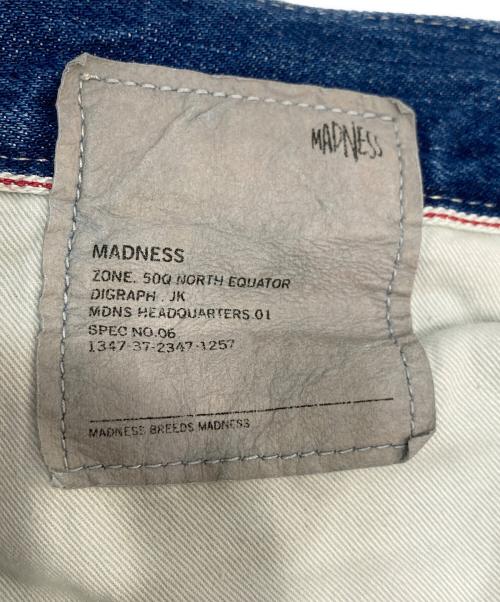 MADNESS（マッドネス）MADNESS (マッドネス) AGING DENIM PANTS. M2 CROPPED インディゴ サイズ:Mの古着・服飾アイテム