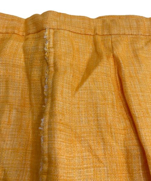 AURALEE（オーラリー）AURALEE (オーラリー) Linen Double Face Fringe Skirt リネンロングスカート イエロー サイズ:1の古着・服飾アイテム