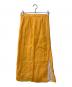 AURALEE（オーラリー）の古着「Linen Double Face Fringe Skirt リネンロングスカート」｜イエロー