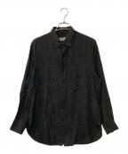 Yohji Yamamoto pour hommeヨウジヤマモト プールオム）の古着「R Asymmetry PK Placket B シャツ」｜ブラック