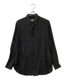 Yohji Yamamoto pour homme（ヨウジヤマモト プールオム）の古着「R Asymmetry PK Placket B シャツ」｜ブラック