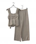 HER LIP TOハーリップトゥ）の古着「Tweed Fringed Summer Set」｜ベージュ