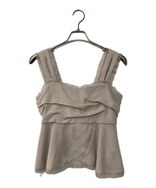 HER LIP TO（ハーリップトゥ）HER LIP TO (ハーリップトゥ) Tweed Fringed Summer Set ベージュ サイズ:Ｍの古着・服飾アイテム