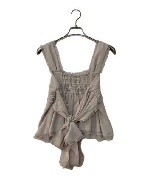 HER LIP TO（ハーリップトゥ）HER LIP TO (ハーリップトゥ) Tweed Fringed Summer Set ベージュ サイズ:Ｍの古着・服飾アイテム