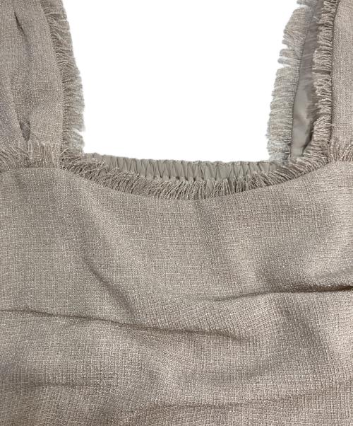 HER LIP TO（ハーリップトゥ）HER LIP TO (ハーリップトゥ) Tweed Fringed Summer Set ベージュ サイズ:Ｍの古着・服飾アイテム