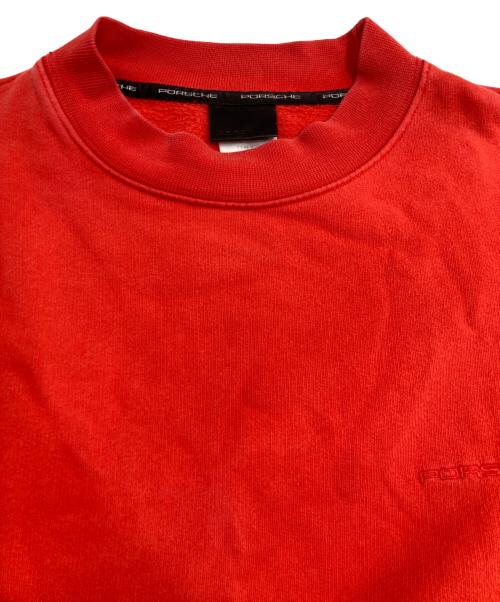 PORSCHE（ポルシェ）PORSCHE (ポルシェ) 刺繍ロゴスウェット レッド サイズ:Sの古着・服飾アイテム