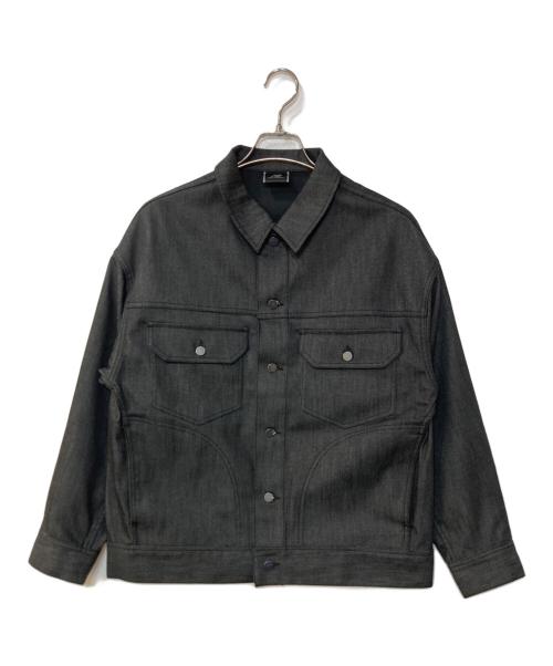 NEW BALANCE（ニューバランス）NEW BALANCE (ニューバランス) MET24 Denim Cardigan ブラック サイズ:Sの古着・服飾アイテム