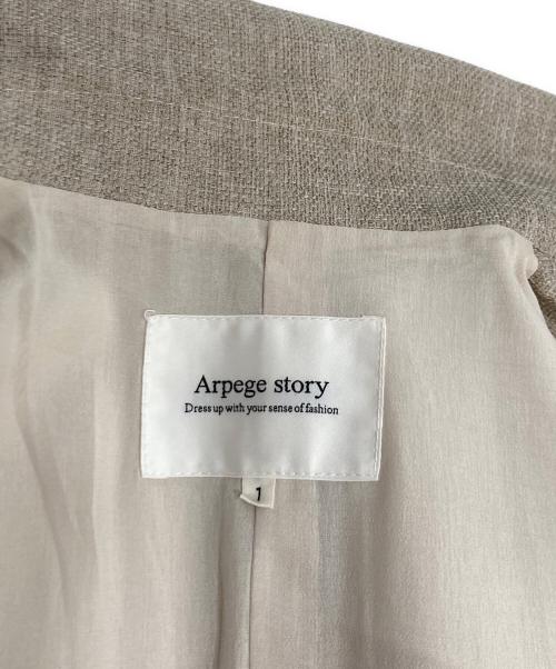 ARPEGE STORY（アルページュストーリー）ARPEGE STORY (アルページュストーリー) スリット袖ロングジャケット ベージュ サイズ:1の古着・服飾アイテム