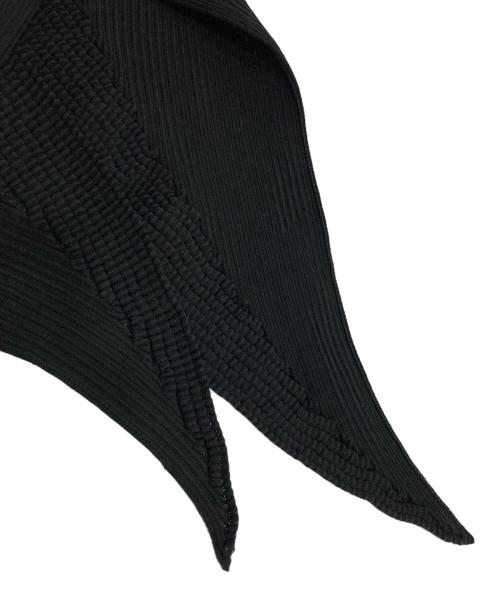 ISSEY MIYAKE（イッセイミヤケ）ISSEY MIYAKE (イッセイミヤケ) アシンメトリーリブスカート ブラック サイズ:2の古着・服飾アイテム