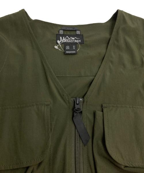 Manastash（マナスタッシュ）Manastash (マナスタッシュ) ストレッチカーディガン MT.STREAM SHIRTS グリーン サイズ:Mの古着・服飾アイテム