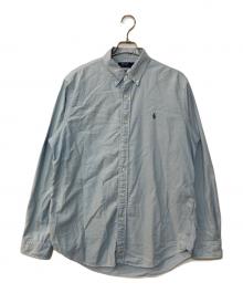 POLO RALPH LAUREN（ポロ・ラルフローレン）の古着「CLASSIC FIT ポニー刺繍コットンシャツ」｜サックスブルー