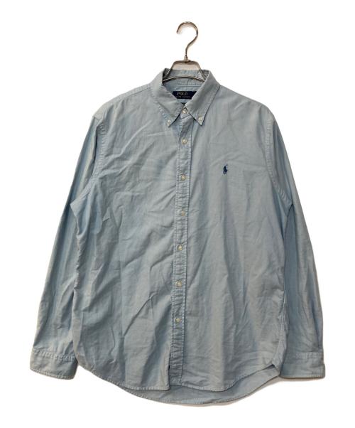 POLO RALPH LAUREN（ポロ・ラルフローレン）POLO RALPH LAUREN (ポロ・ラルフローレン) CLASSIC FIT ポニー刺繍コットンシャツ サックスブルー サイズ:Lの古着・服飾アイテム