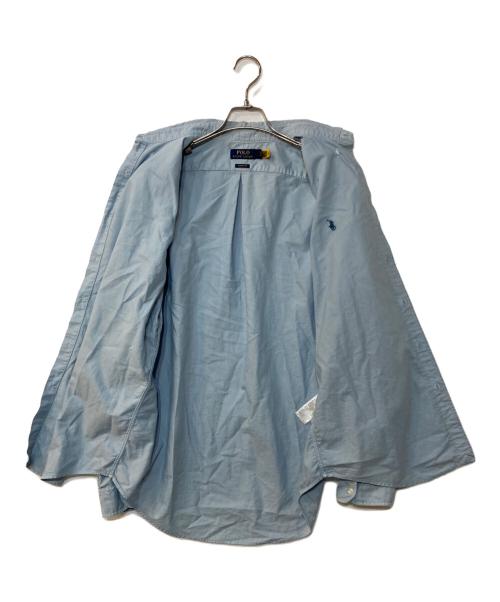POLO RALPH LAUREN（ポロ・ラルフローレン）POLO RALPH LAUREN (ポロ・ラルフローレン) CLASSIC FIT ポニー刺繍コットンシャツ サックスブルー サイズ:Lの古着・服飾アイテム
