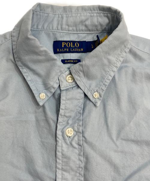 POLO RALPH LAUREN（ポロ・ラルフローレン）POLO RALPH LAUREN (ポロ・ラルフローレン) CLASSIC FIT ポニー刺繍コットンシャツ サックスブルー サイズ:Lの古着・服飾アイテム